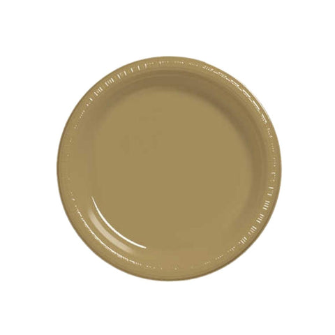 7" Glitter Gold Plate  (Pack of 20)