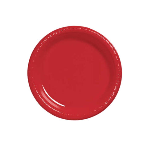 9" Classic Red Plate  (Pack of 20)