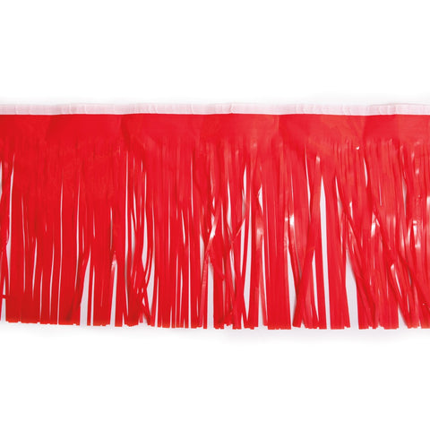 Red Vinyl Fringe 15" X 10' (Pack)