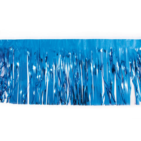 Blue Metallic Fringe 15" X 10'  (Pack)