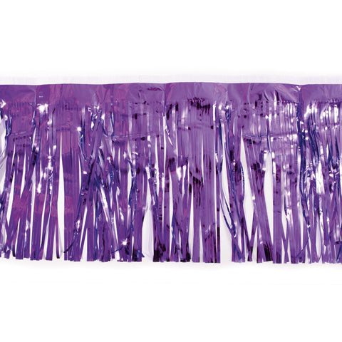 Purple Metallic Fringe - 15" X 10 (Pack)