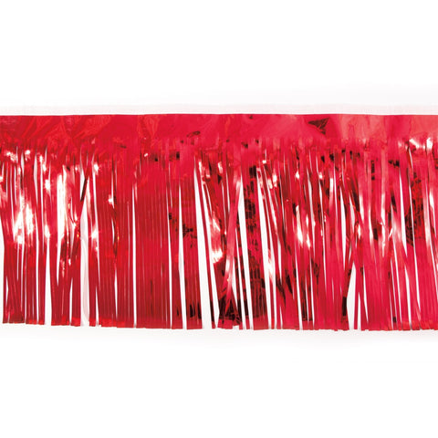 Red Metallic Fringe 15" X 10' (Pack)
