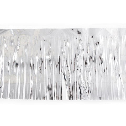 Silver Metallic Fringe 15" X 10' (Pack)