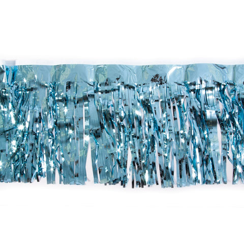 Turquoise Metallic Fringe 15" X 10' (Pack)