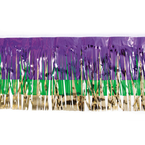 Mardi Gras Metallic Fringe 15" X 10' (Pack)