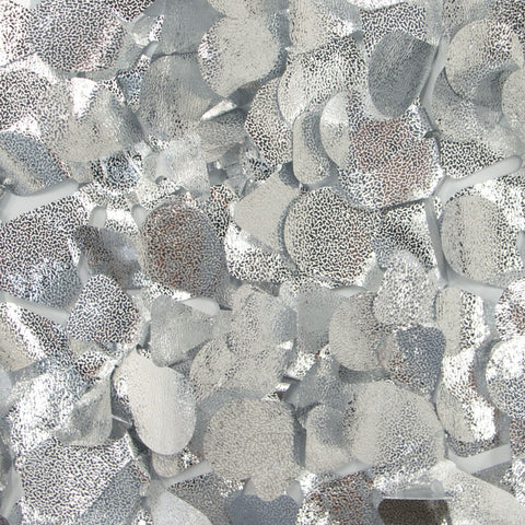 Embossed Silver & White Petal Paper (Roll)