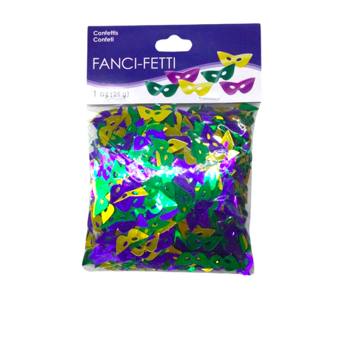 Mardi Gras Masks Fanci-Fetti 1oz (Pack)