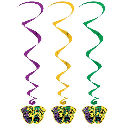 Mardi Gras Whirl 3' (Pack of 5)