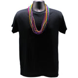 33" Round Metallic 12 Color Mardi Gras Beads (6 Dozen - 72 Necklaces)