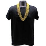 33" Round Metallic Gold Mardi Gras Beads - Case (60 Dozen)