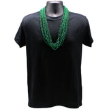 33" Round Metallic Green Mardi Gras Beads (Case - 60 Dozen)