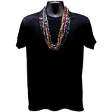 33" 7mm Dice Metallic 6 Color Mardi Gras Beads