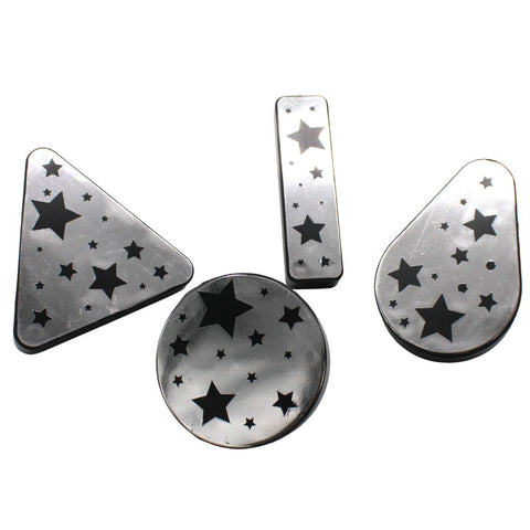 Plastic Metallic New Years Noise Makers - Black and Silver (Each)