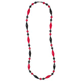 Hot Pink and Black Cone Paper Beads Necklace (Each)