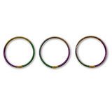 Purple, Green & Gold Jelly Bangle Bracelets (Set of 3)