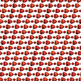 48" 10mm Metallic Heart Red Mardi Gras Beads