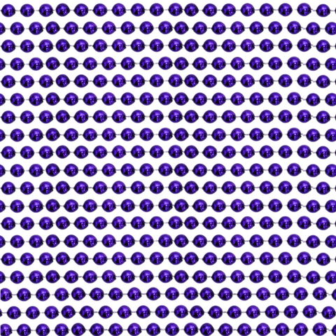 48" 10mm Round Metallic Purple Mardi Gras Beads