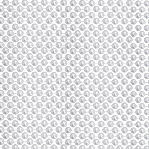 72" 10mm Round Pearl White Mardi Gras Beads
