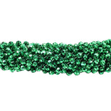 48" 12mm Cut Metallic Green Mardi Gras Beads