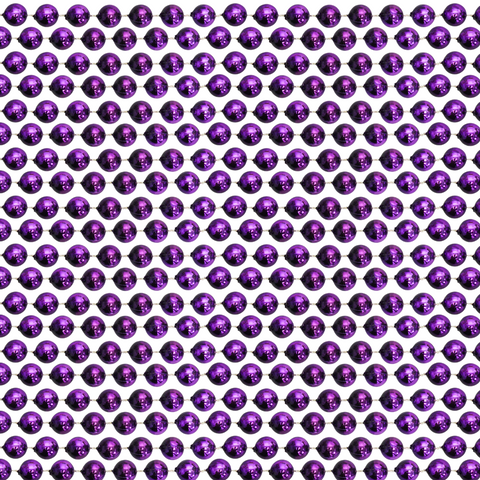 48" 12mm Round Metallic Purple Mardi Gras Beads