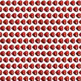 48" 15mm Metallic Heart Red Mardi Gras Beads - Case (10 Dozen)