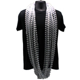 72" 16mm Round Pearl White Mardi Gras Beads - Case (5 Dozen)