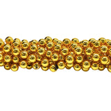 60" 18mm Round Metallic Gold Mardi Gras Beads