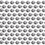 72" 18mm Round Metallic Silver Mardi Gras Beads