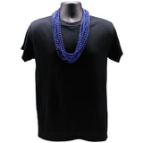 33" Round Metallic Navy Blue Mardi Gras Beads (Case - 60 Dozen)