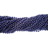 33" Round Metallic Navy Blue Mardi Gras Beads (Case - 60 Dozen)
