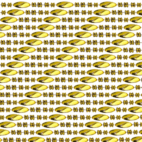 48" Swirl Metallic Gold Mardi Gras Beads - Case (25 Dozen)