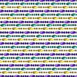48" Swirl Metallic Purple, Gold and Green Mardi Gras Beads - Dozen (12 Necklaces)