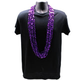 48" Swirl Metallic Purple Mardi Gras Beads - Case (25 Dozen)