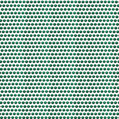 48" 8mm Round Metallic Green Mardi Gras Beads