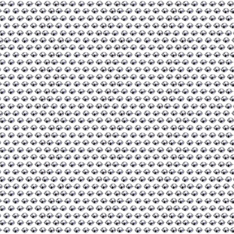 48 inch 8mm Metallic Silver Mardi Gras Beads (25 Dozen)