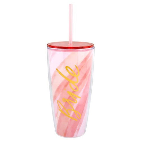 22oz Pink Double Wall Tumbler- Bride (Each)