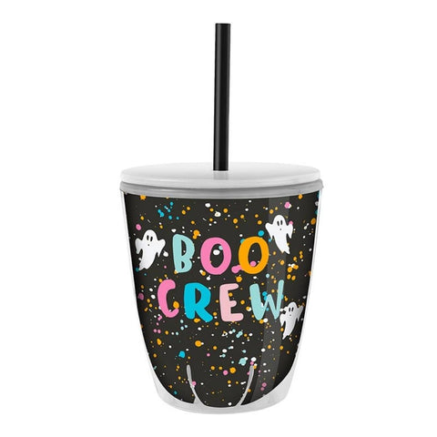 10oz Black Double Wall DOF Tumbler - Boo Crew (Each)