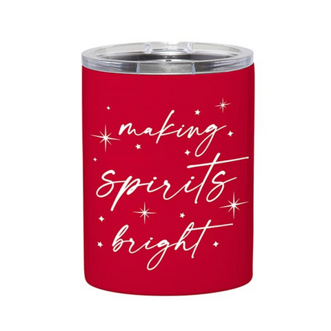 12 oz Stainless Steel Tumbler - Making Spirits Bright (Each)