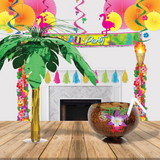 Luau Coconut Cup - with Flower & Straw (Each)