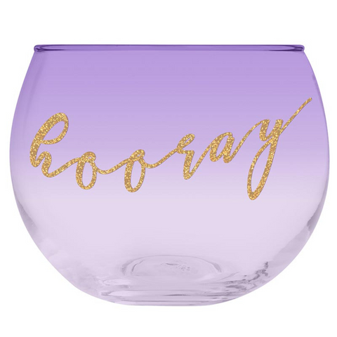13oz Hooray Roly Poly Glass (Each)