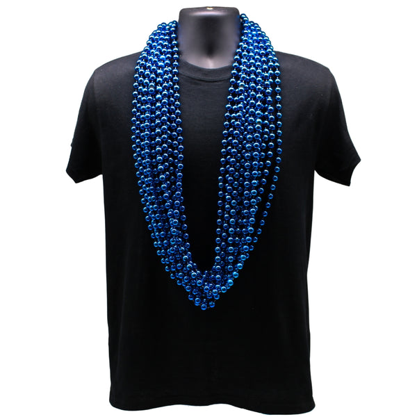 Round Party Beads Blue Pkg/12