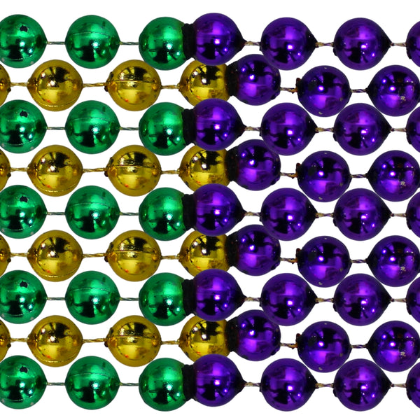 12mm 72in Metallic Purple Beads