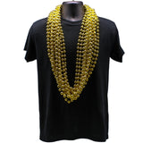 48" 14mm Round Metallic Gold Mardi Gras Beads
