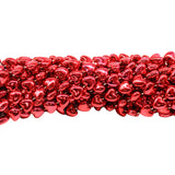 48" 15mm Metallic Heart Red Mardi Gras Beads - Case (10 Dozen)