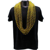 48" 16mm Round Metallic Gold Mardi Gras Beads
