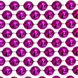 48" 22mm Round Metallic Hot Pink Mardi Gras Beads - Dozen (12 Necklaces)