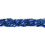 48" Swirl Metallic Royal Blue Mardi Gras Beads - Dozen (12 Necklaces)