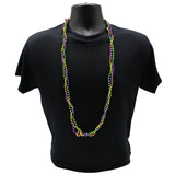 42" 6mm Purple, Green and Gold Braided Bead (Dozen)