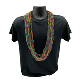 42" 6mm Rainbow Colors Braided Bead (Dozen)