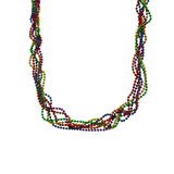 42" 6mm Rainbow Colors Braided Bead (Dozen)
